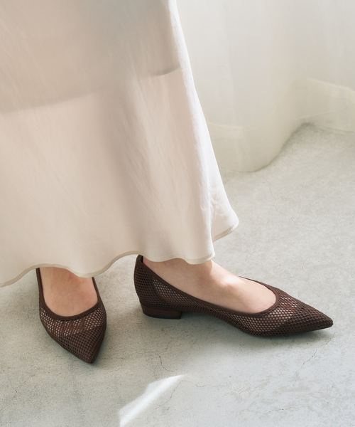 LE TALON（ル タロン） シューズ 「追加」ポインテッドネットフラット