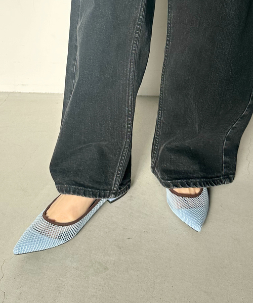 【超美品】LE TALON ポインテッドネットフラット LE TALON（ル タロン） シューズ 「追加3」ポインテッドネットフラット