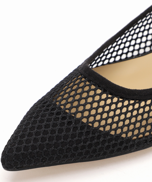 【限定値下げ】ルタロン　ポインテッドトゥ フラットシューズ ポインテッドトゥキャップチェーンフラット（フラットシューズ）｜LE