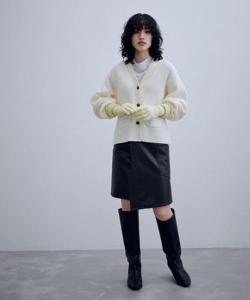 「AMOMENTO」 手袋 FREE オレンジ レディース_画像2