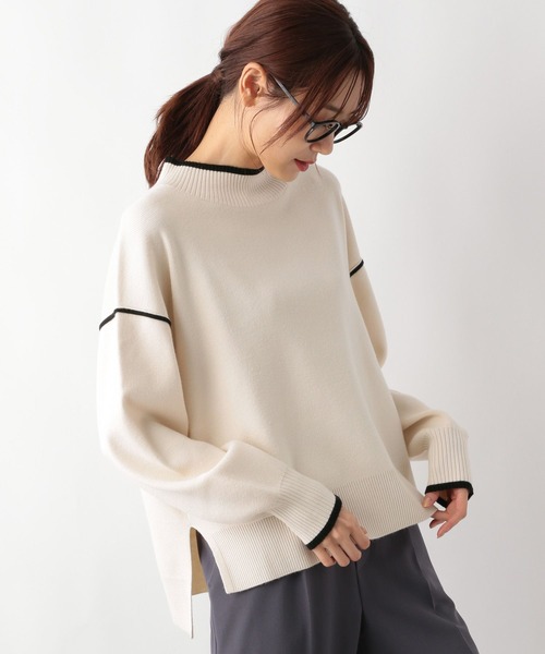 「GLOBAL WORK」 長袖ニット MEDIUM モカ レディース_画像6