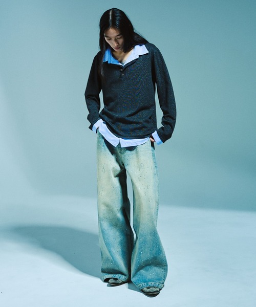 パンツ OPIUM Rhinestone wide buggy denim OPIUM Rhinestone wide buggy denim - メルカリ