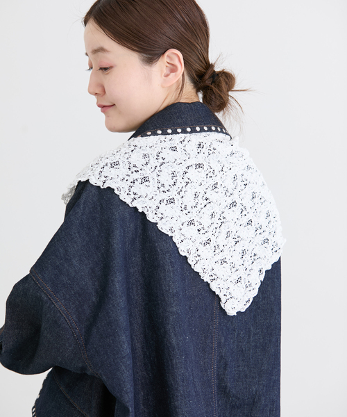 IENA レース スカーフ新品 IENA（イエナ） スカーフ バンダナ Flowerストレッチレース スカーフ
