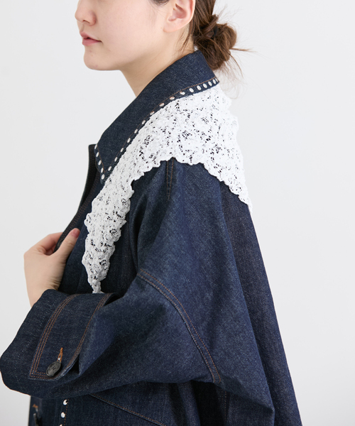 IENA（イエナ） スカーフ バンダナ Flowerストレッチレース スカーフ