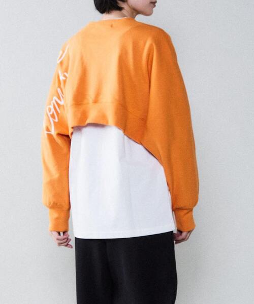 「CONVERSE TOKYO」 スウェットカットソー - パープル レディース_画像5