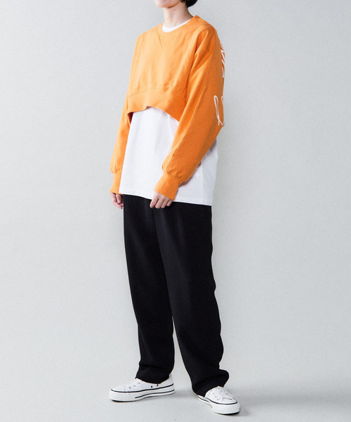 「CONVERSE TOKYO」 スウェットカットソー - パープル レディース_画像6