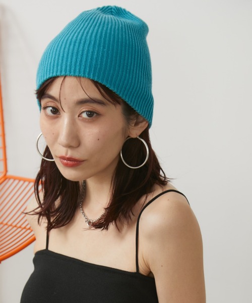 「Auntie Rosa Holiday」 ニットキャップ FREE チャコールグレー レディース_画像6