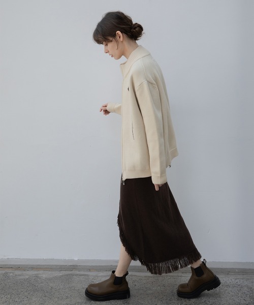 「EKCOOKIES」 ニットカーディガン L ライトグリーン レディース_画像4