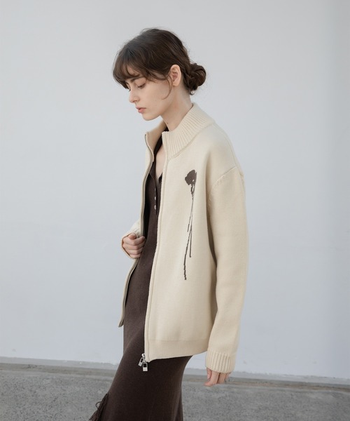 「EKCOOKIES」 ニットカーディガン L ライトグリーン レディース_画像6