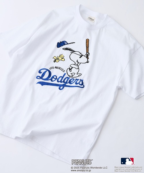 MLB 半袖Tシャツ「PEANUTSコラボ」 LARGE ホワイト系その他 メンズ 