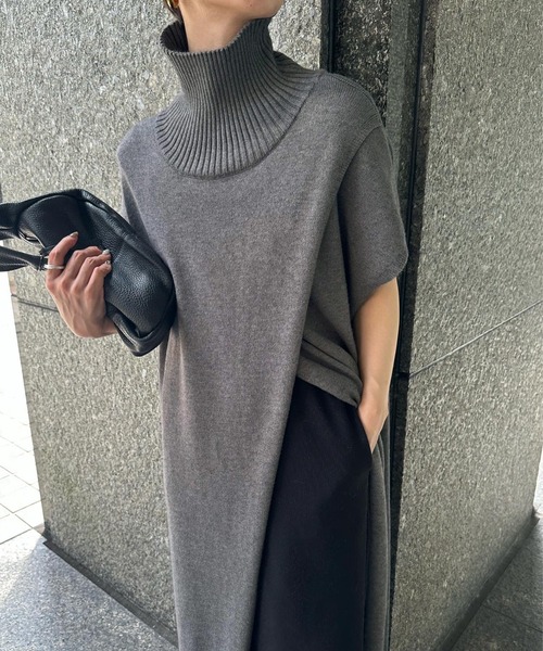 「select MOCA」 ニットワンピース FREE グレー レディース_画像5