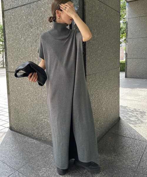 「select MOCA」 ニットワンピース FREE グレー レディース_画像7