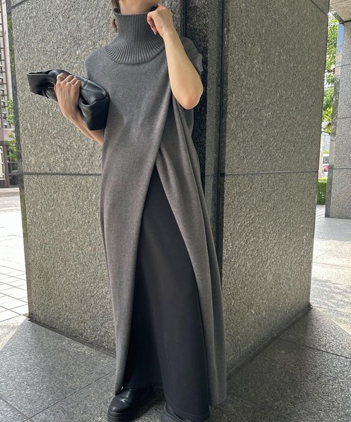 「select MOCA」 ニットワンピース FREE グレー レディース_画像8