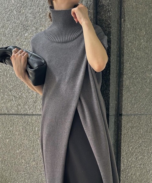 「select MOCA」 ニットワンピース FREE グレー レディース_画像9