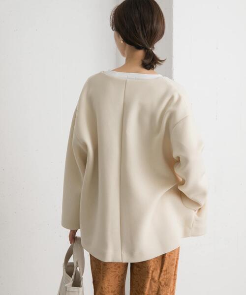 「URBAN RESEARCH DOORS」 ノーカラージャケット MEDIUM ベージュ系その他 レディースの画像