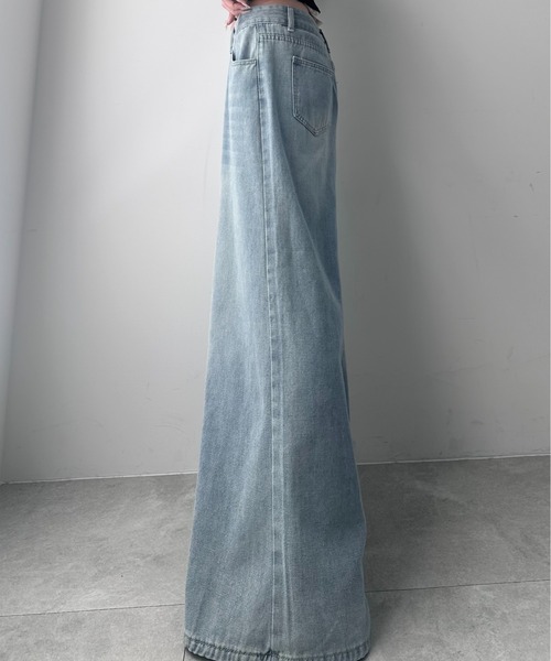 「WEGO」 「Meili Studio」デニムパンツ SMALL ブルー レディース_画像8