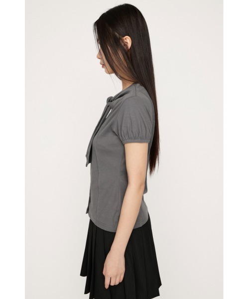 SLY（スライ） tシャツ 半袖 FRONT BUTTON TIE TOPS フロントボタン