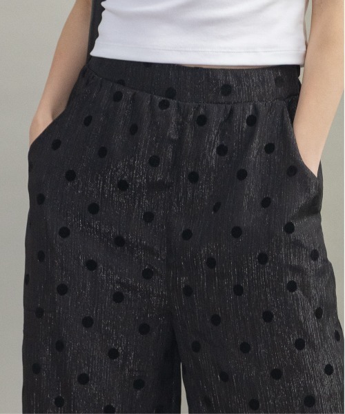 ワイドパンツ パンツ ドット ワイドイージーパンツ レディース