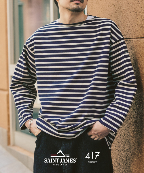 極美品*SAINTJAMES セントジェームス ウェッソン 長袖 匿名配送 SAINT JAMES（セントジェームス） tシャツ 別注 ウエッソンルーズ