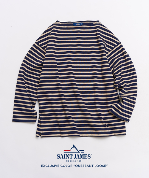 セントジェームス ウェッソンルーズ ネイビー サイズ4 15,400円 SAINT JAMES（セントジェームス） tシャツ 別注 ウエッソンルーズ