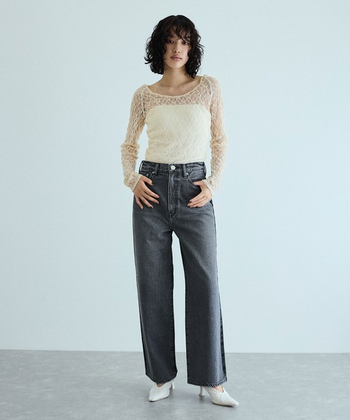 「NEEDBY heritage」 デニムパンツ 26 ブルー レディース_画像2