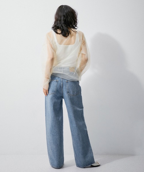 「NEEDBY heritage」 デニムパンツ 26 ブルー レディース_画像7