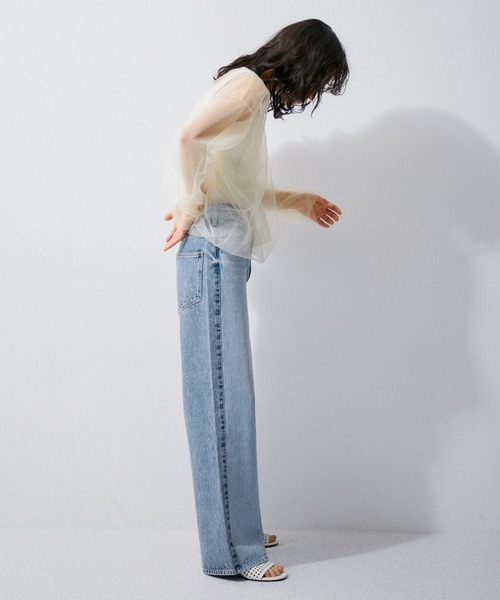「NEEDBY heritage」 デニムパンツ 26 ブルー レディース_画像8