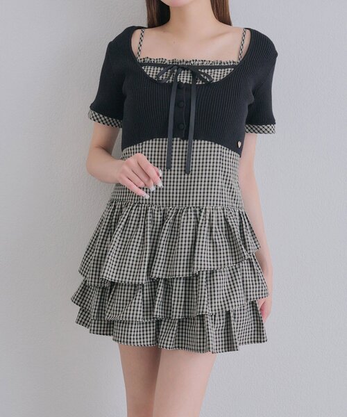 OLIVE des OLIVE（オリーブデオリーブ） ワンピース 半袖カーデと 