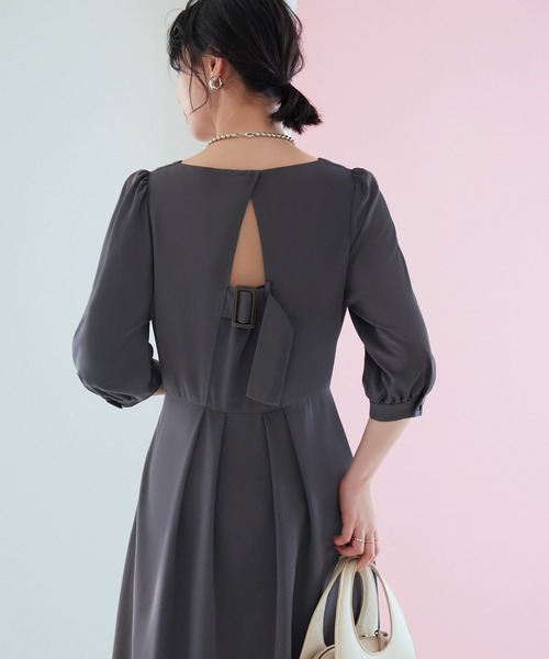 「RUIRUE BOUTIQUE」 半袖ワンピース L ブラック レディース_画像2