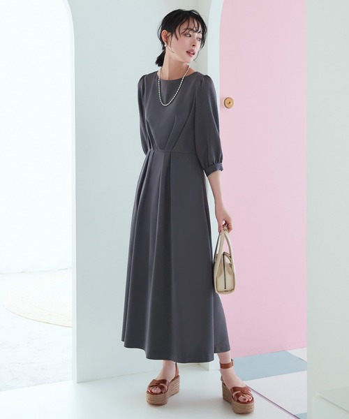 「RUIRUE BOUTIQUE」 半袖ワンピース L ブラック レディース_画像3