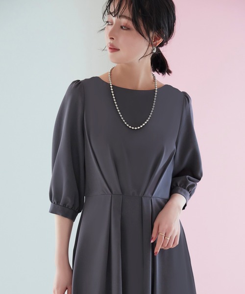 「RUIRUE BOUTIQUE」 半袖ワンピース L ブラック レディース_画像4