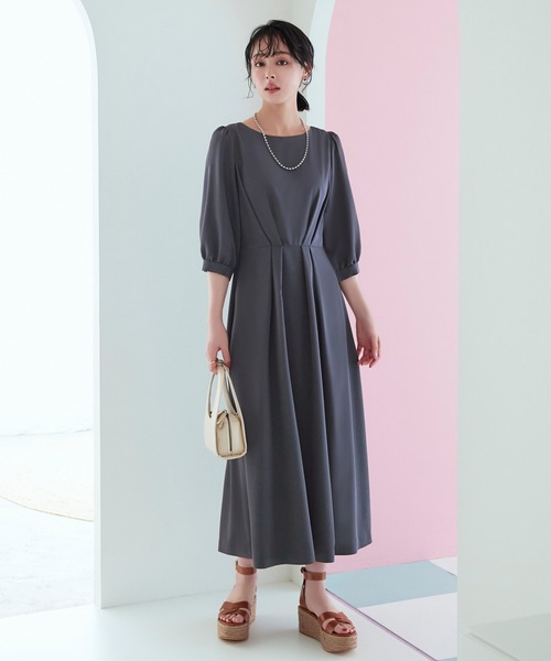 「RUIRUE BOUTIQUE」 半袖ワンピース L ブラック レディース_画像5