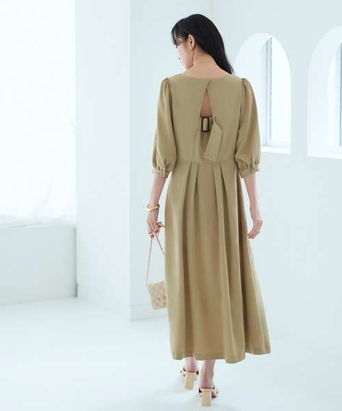 「RUIRUE BOUTIQUE」 半袖ワンピース L ブラック レディース_画像7