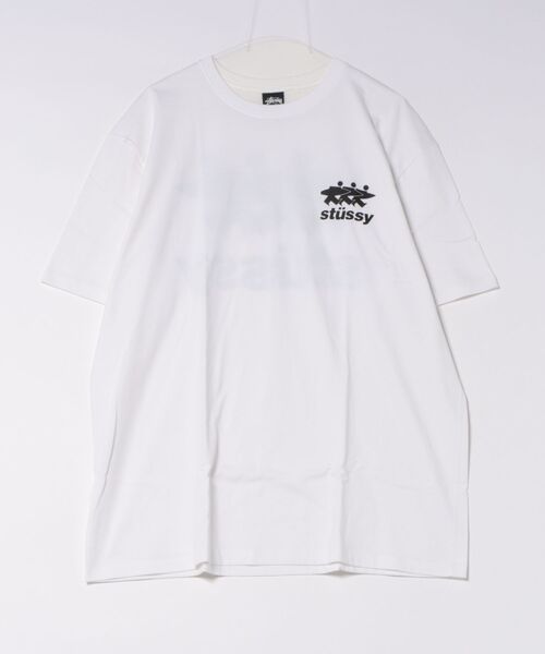 Stüssy ダークグレー ロゴ刺繍 シャツ Lサイズ STUSSY（ステューシー） tシャツ SURF WORK HALF T-SHIRTS サーフ ロゴ