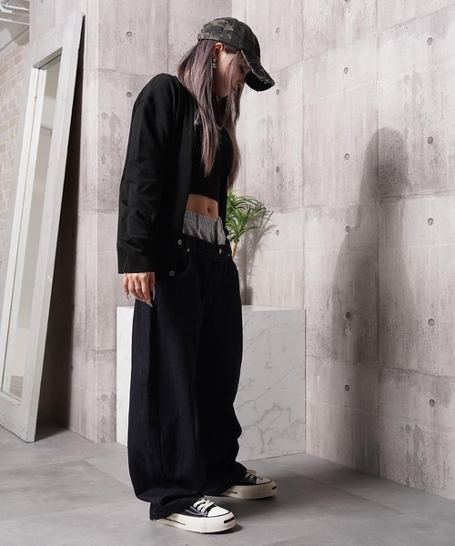 カーディガン クロップド クルーネック / Cropped crew neck cardigan