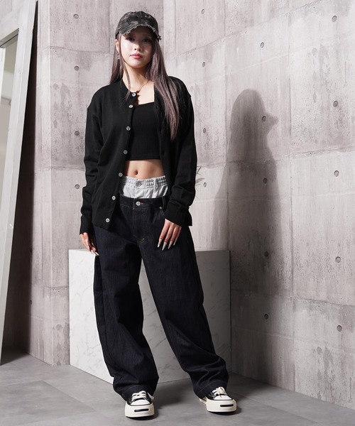 カーディガン クロップド クルーネック / Cropped crew neck cardigan