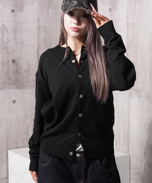 カーディガン クロップド クルーネック / Cropped crew neck cardigan
