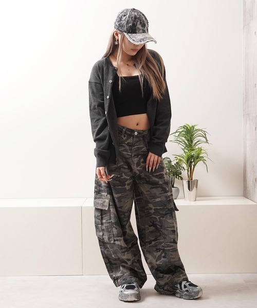 カーディガン クロップド クルーネック / Cropped crew neck cardigan