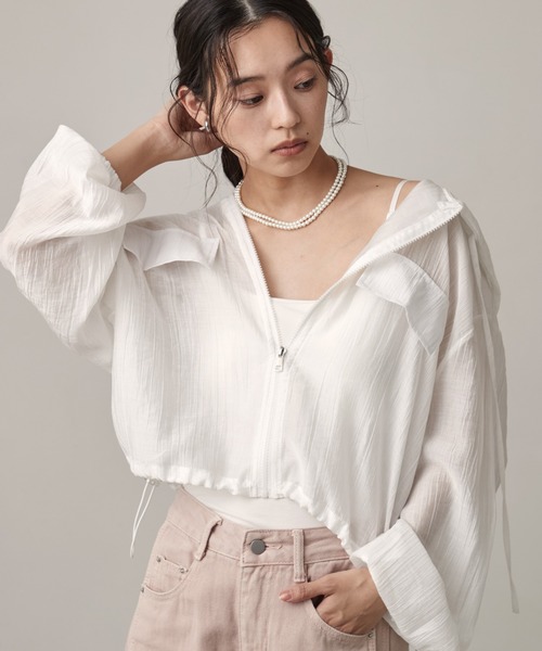 OFROOM ブルゾン アウター UV Cut Sheer Short Blouson｜UVカット