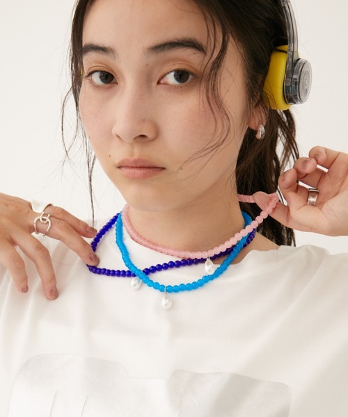 MIRROR STOKE ネックレス 「ZOZO限定／追加」COLOR BEADS NECKLACE