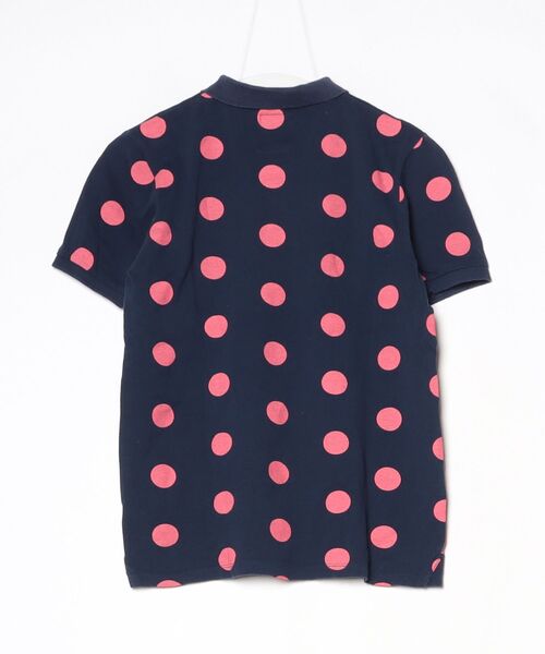 「Design Tshirts Store graniph」 ドット柄半袖ポロシャツ S ネイビー レディース_画像2