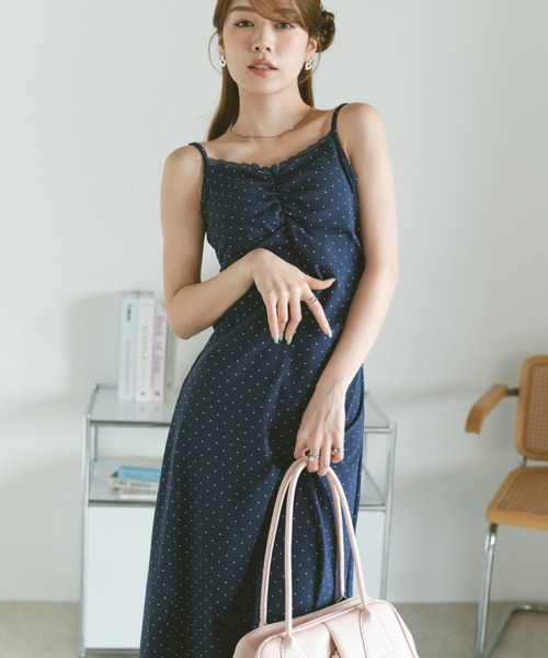 ワンピース カップ付ドットキャミワンピース | VANNIE U | 18