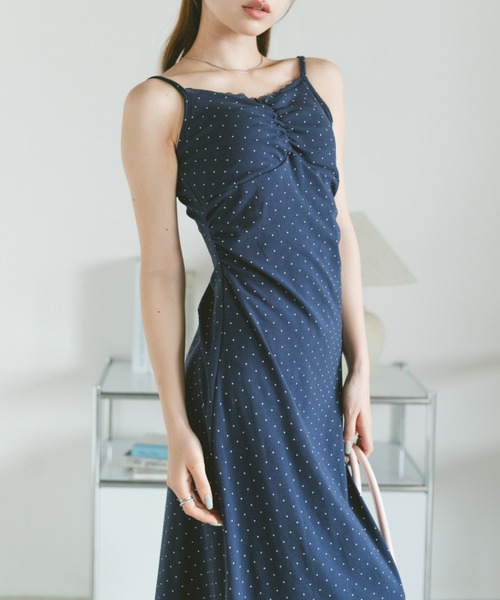 ワンピース カップ付ドットキャミワンピース | VANNIE U | 22