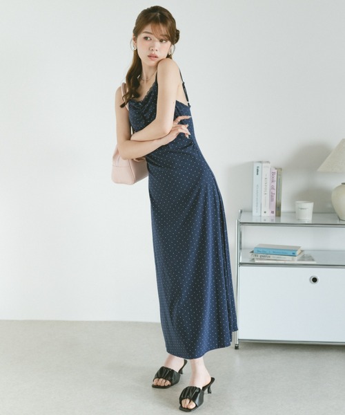 ワンピース カップ付ドットキャミワンピース | VANNIE U | 21