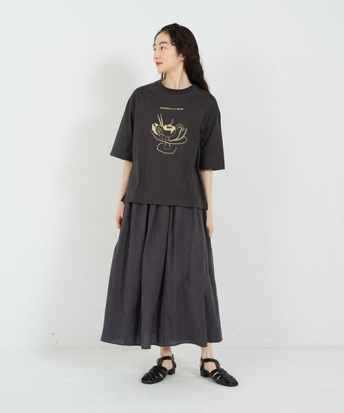 「conges payes ADIEU TRISTESSE」 半袖Tシャツ FREE アイボリー レディース_画像7