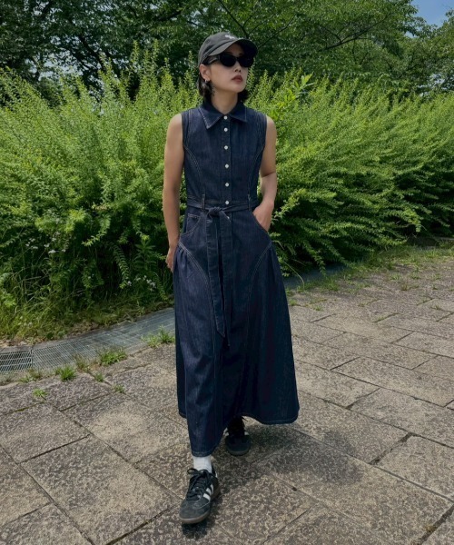 ワンピース Vintage Denim Dress AMAIL