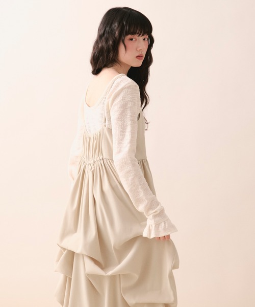 「loin nuit」 キャミソールワンピース FREE サンドベージュ レディース_画像9