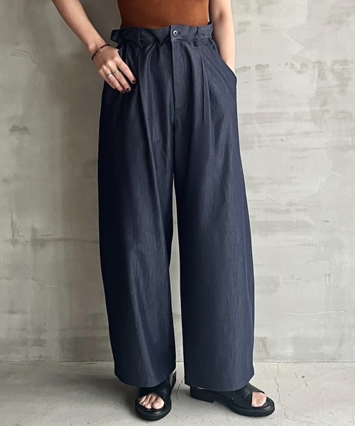 HELIOPOLE（エリオポール） ワイドパンツ パンツ DENIM DRAWSTRING
