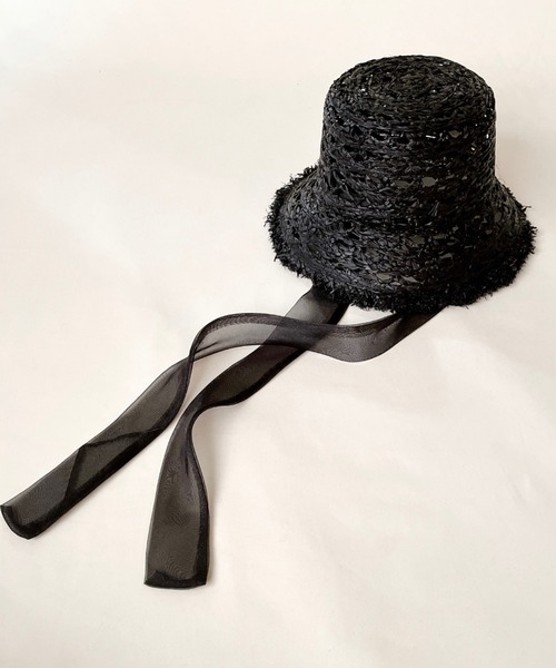「ORIENT MILLINERY」 ハット - ブラック レディース_画像4