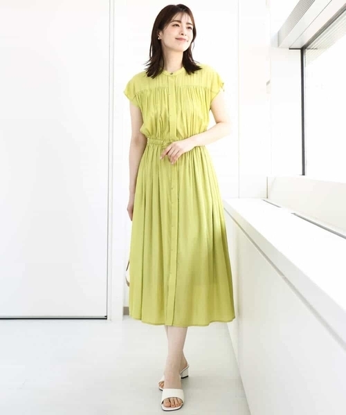 「OFUON le MK」 半袖ワンピース 38 モカ レディース_画像8